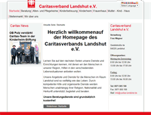 Tablet Screenshot of caritas-landshut.de